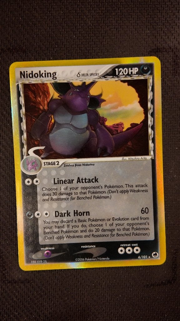 Nidoking δ 4 6 Dragon Frontiers | Pokemon kaart, Ophalen, Zo goed als nieuw, Losse kaart, Foil