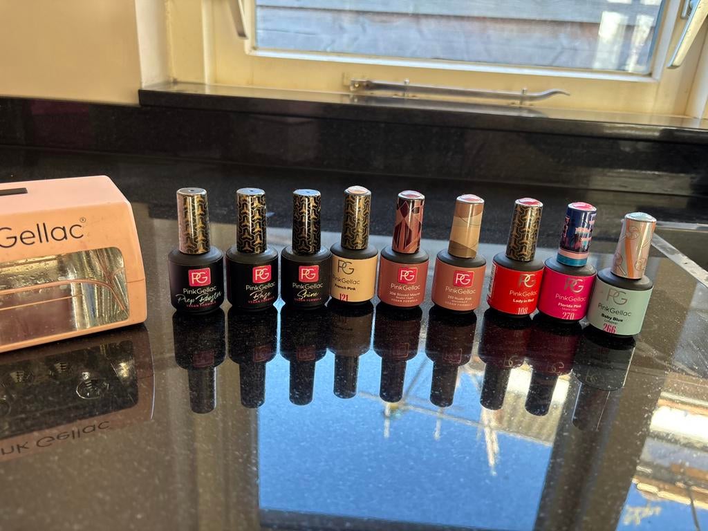Pink gellac, Sieraden, Tassen en Uiterlijk, Uiterlijk | Cosmetica en Make-up, Ophalen, Zo goed als nieuw, Overige kleuren, Handen en Nagels