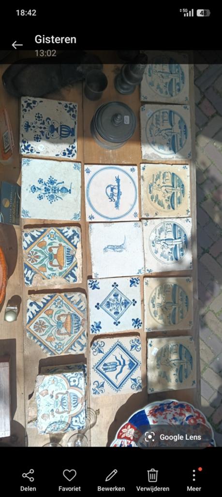 Antieke tegels tekoop, Ophalen of Verzenden