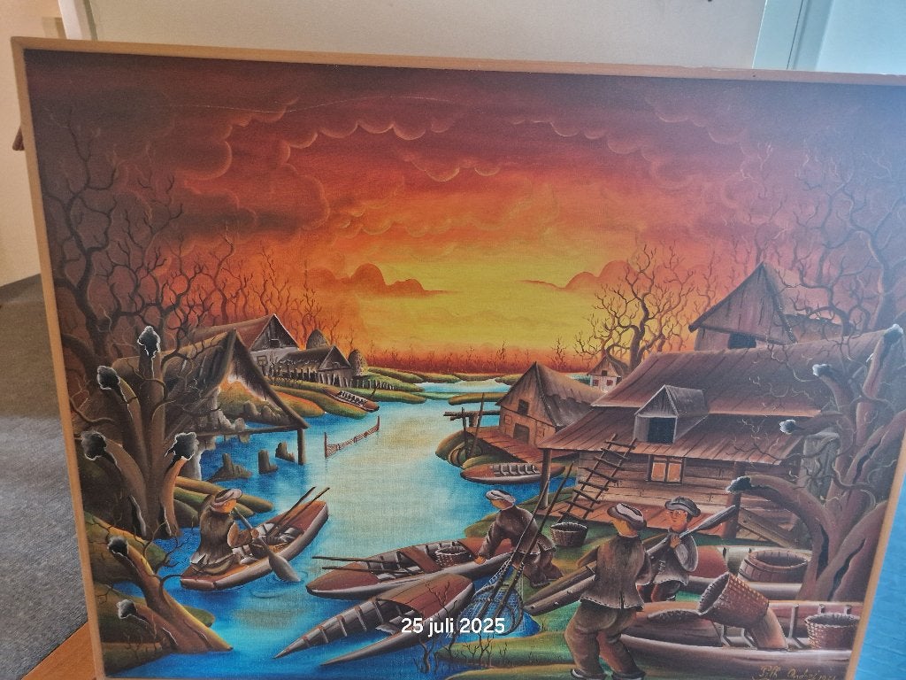 Schilderij, Antiek en Kunst, Ophalen, Ingelijst, Olieverf, Overig onderwerp