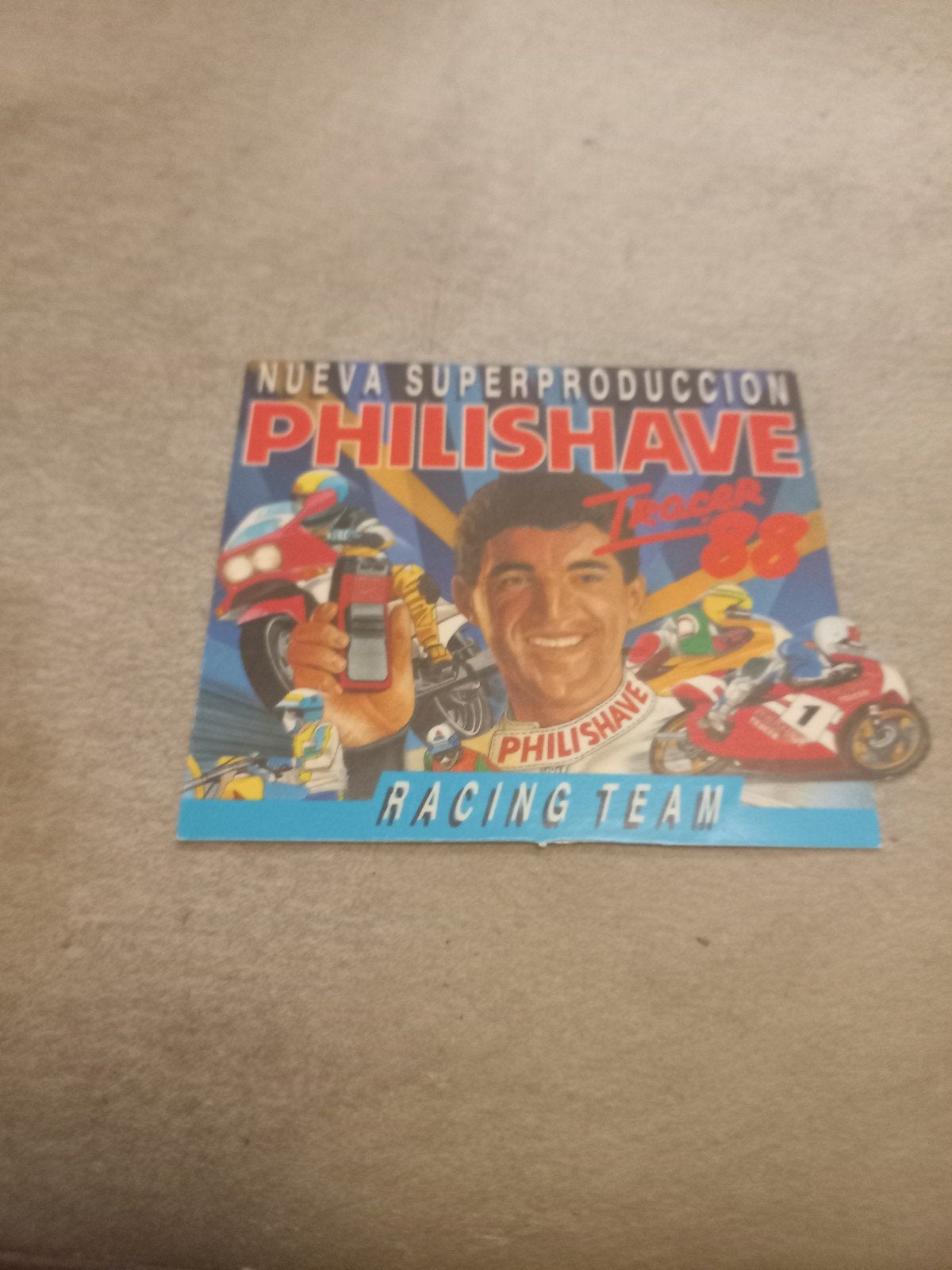 Vintage Philishave Racing Team Sticker/Reclame, Ophalen of Verzenden, Gebruikt