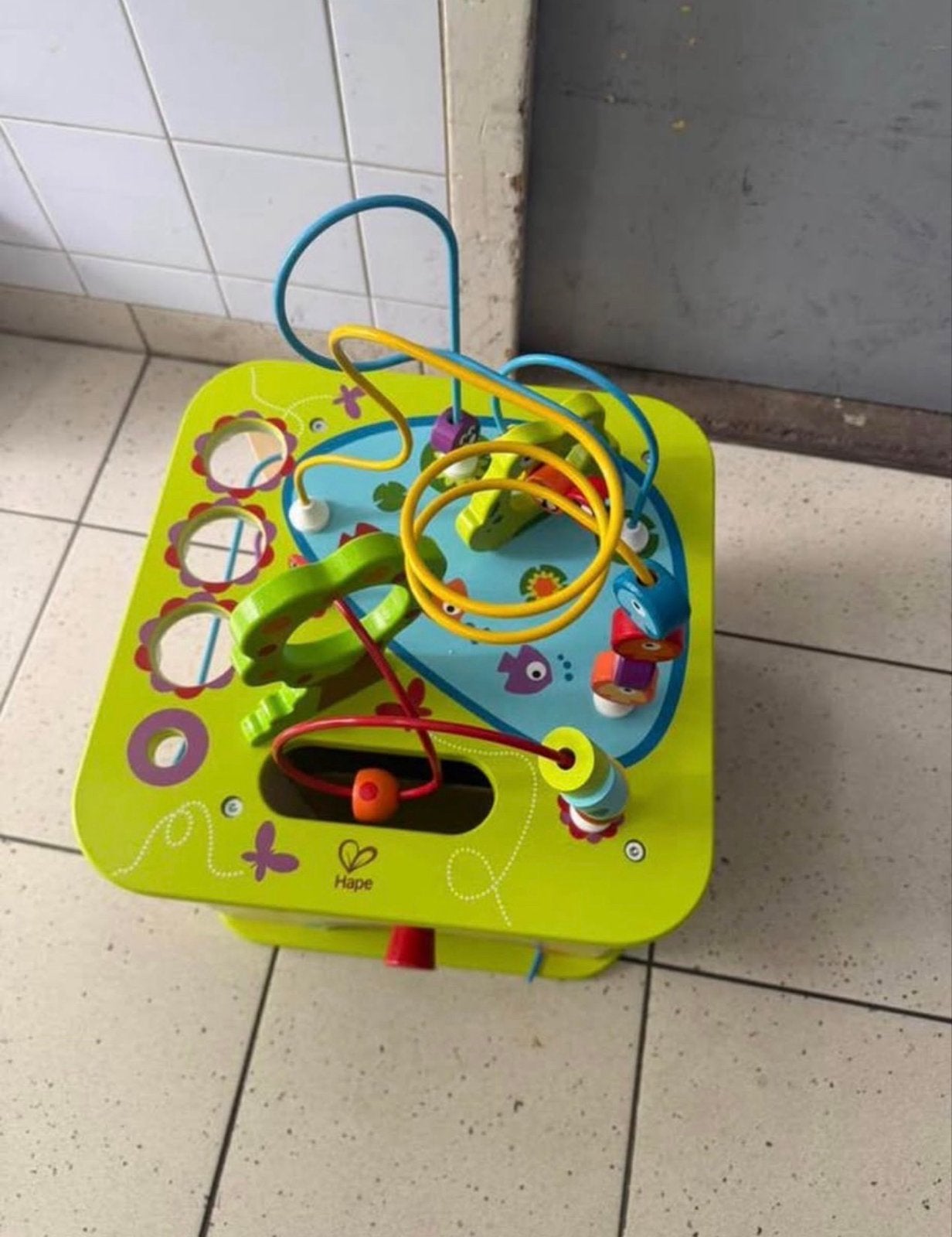 Hape Houten Activiteitenkubus - Zo goed als nieuw, Ophalen, Zo goed als nieuw, Overige typen