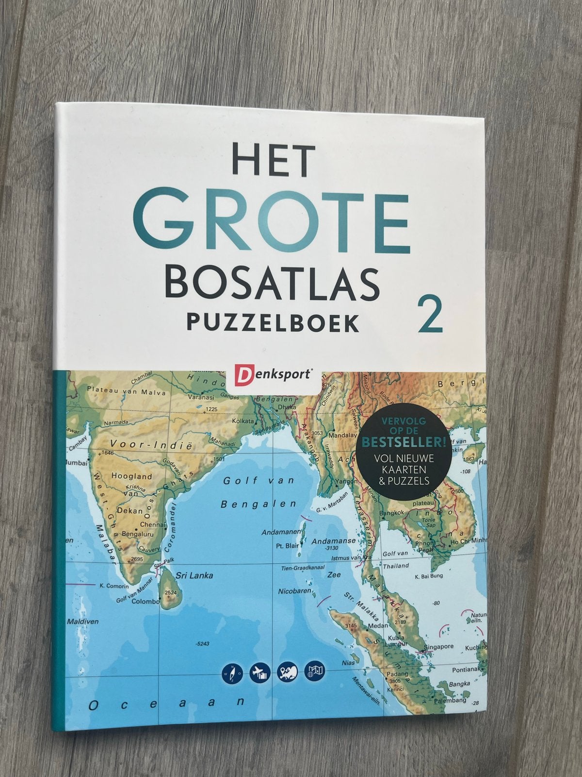 Het Grote Bosatlas Puzzelboek 2 - Denksport, Ophalen, Bosatlas, 2000 tot heden, Zo goed als nieuw