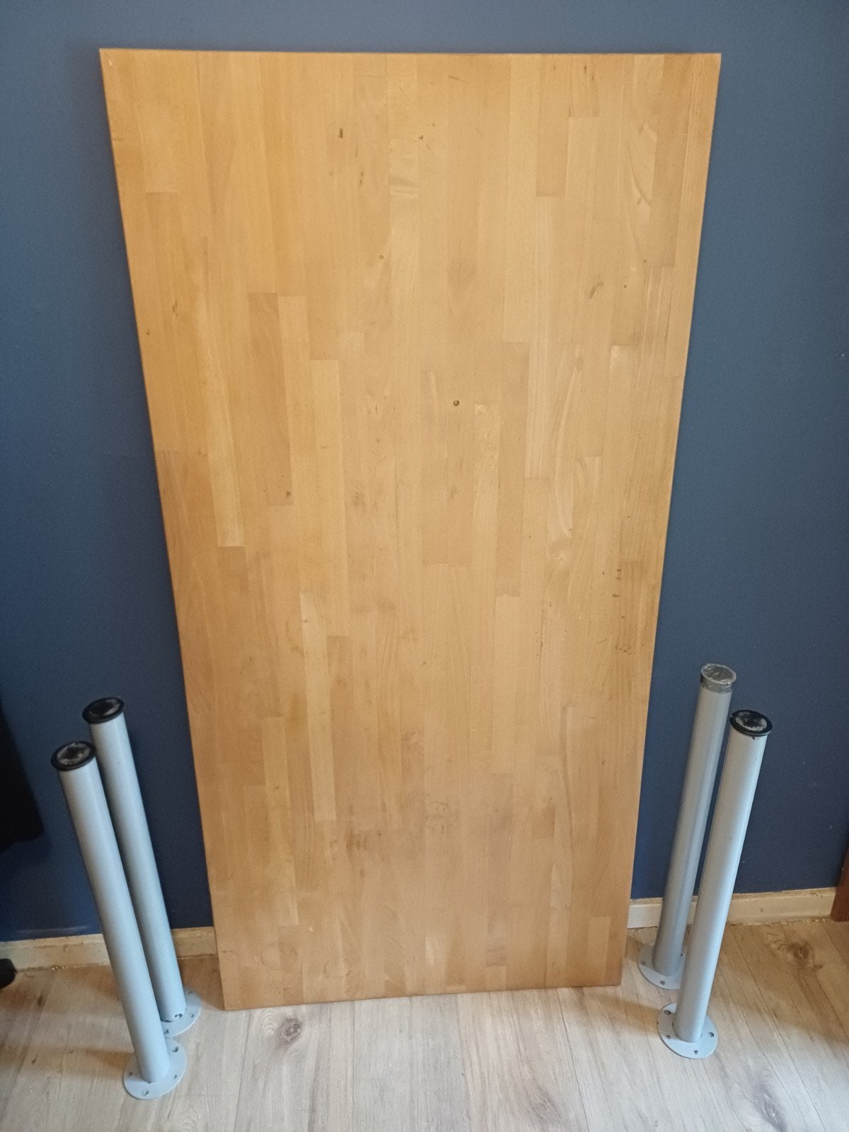 IKEA tafelblad met poten - Ideaal voor bureau of eettafel, Overige houtsoorten, Gebruikt, Modern, Functioneel, 150 tot 200 cm
