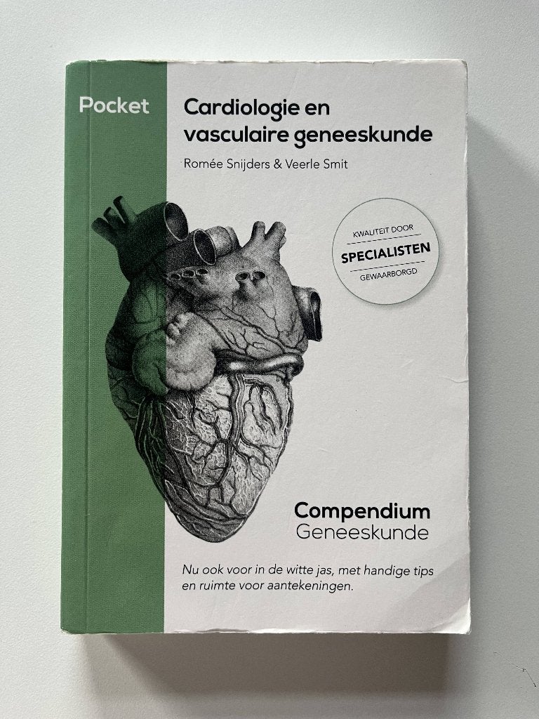 Cardiologie en vasculaire geneeskunde - Pocket Compendium, Boeken, Studieboeken en Cursussen, Romée Snijders & Veerle Smit, Ophalen of Verzenden