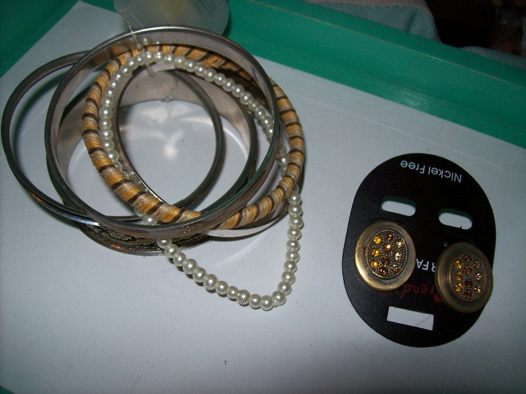 Armband set Meer kleur Staal  Kralen Oorbellen Kristal, Overige materialen, Verzenden, Nieuw, Met bedels of kralen