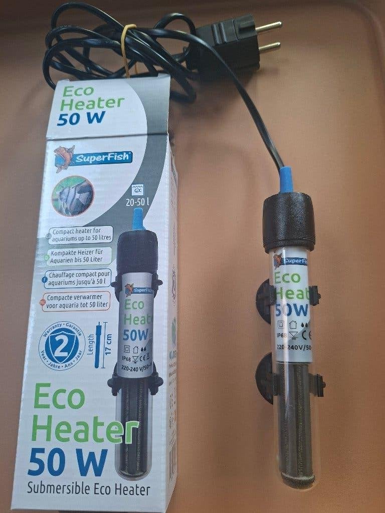 Aangeboden;Superfish Eco heater 50 watt voor aquarium, Ophalen of Verzenden, Zo goed als nieuw, Verlichting of Verwarming, Superfish