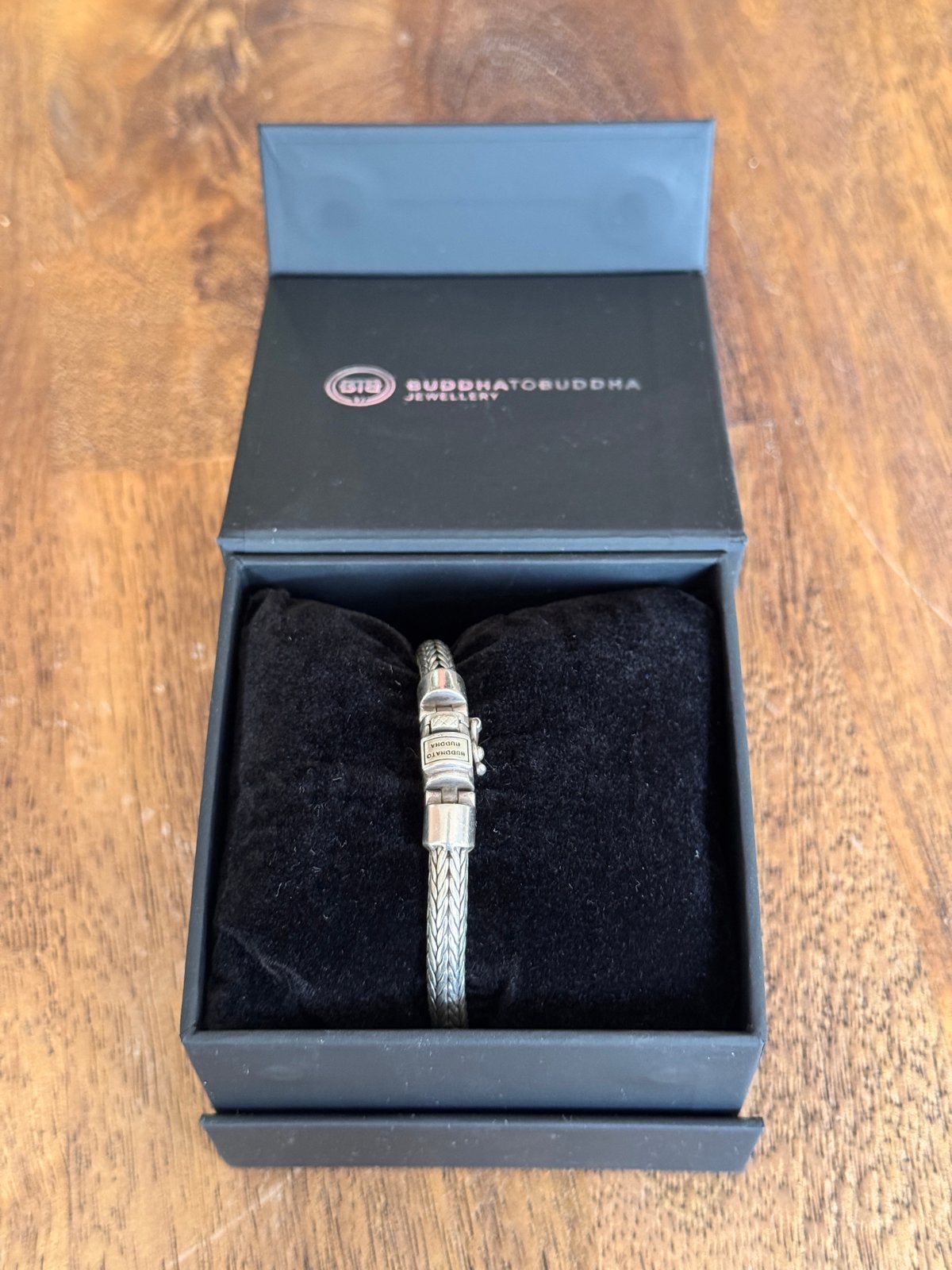 Buddha to Buddha armband - Zilveren schakelarmband XS, Ophalen of Verzenden, Zo goed als nieuw, Zilver