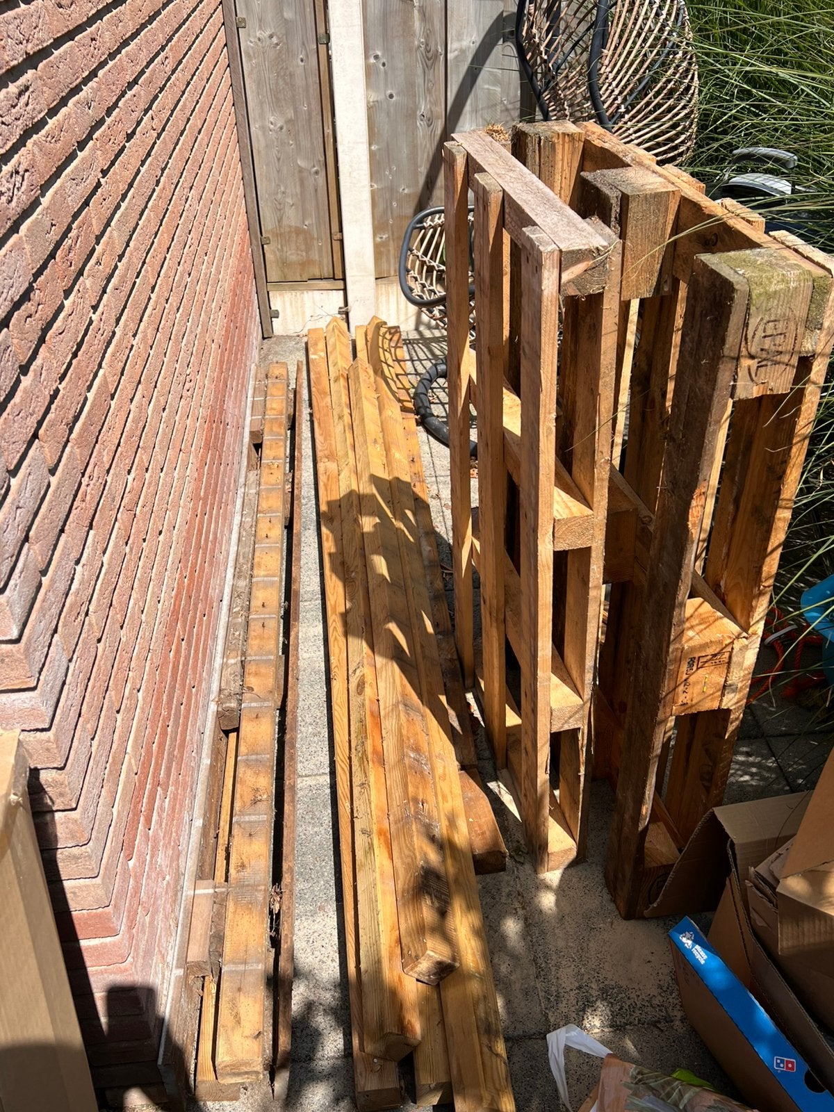 Restpartij hout., Ophalen, Gebruikt, 250 cm of meer, Balken