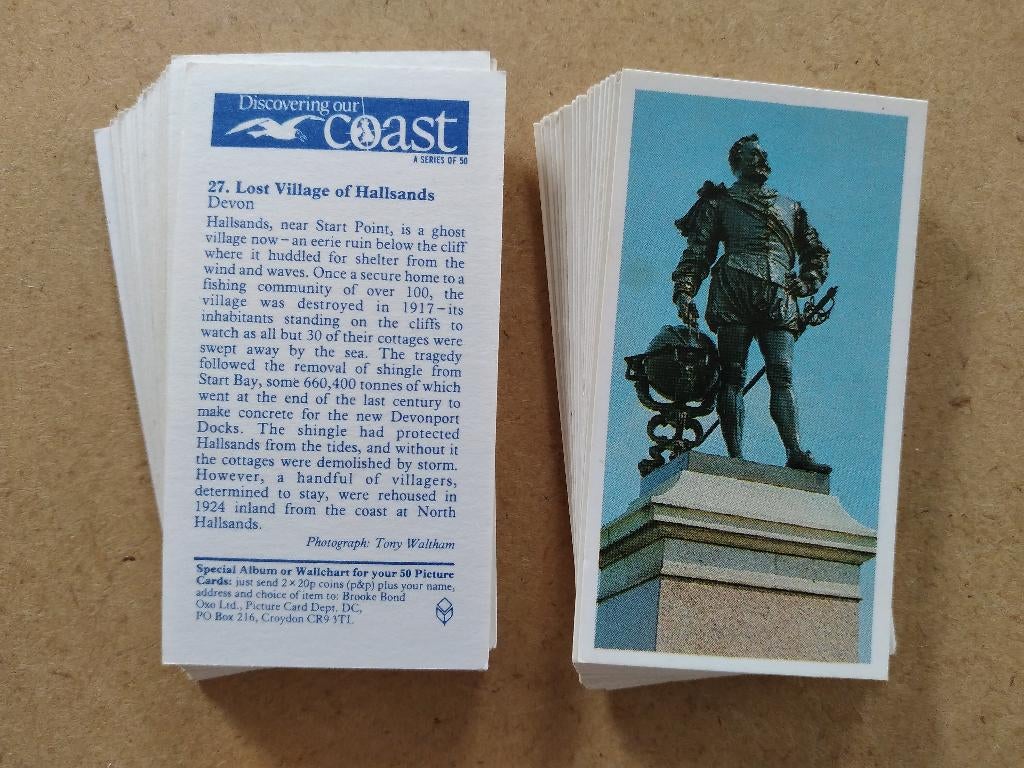 Discovering Our Coast complete set 50 tea cards 1989, Ophalen, Gebruikt