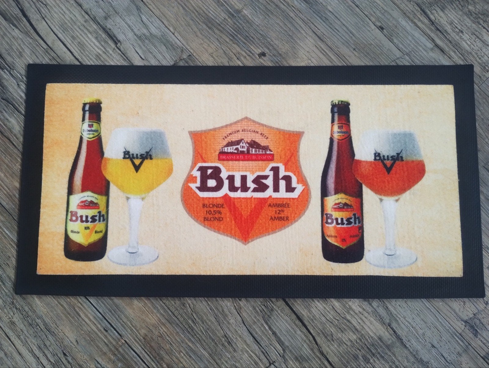 Bush bier barmat, Ophalen of Verzenden, Nieuw, Reclamebord, Plaat of Schild, Overige merken