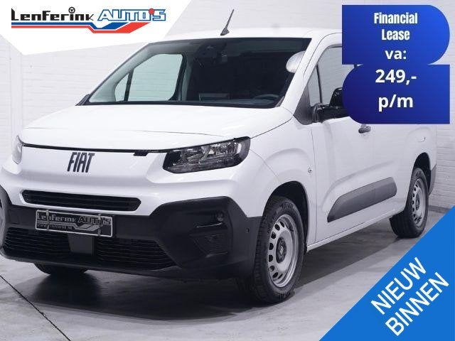 Fiat Doblò 1.5D 100pk L2 BPM vrij, Navi, Camera, Apple Carp, Auto's, Voorwielaandrijving, Gebruikt, 4 cilinders, Wit