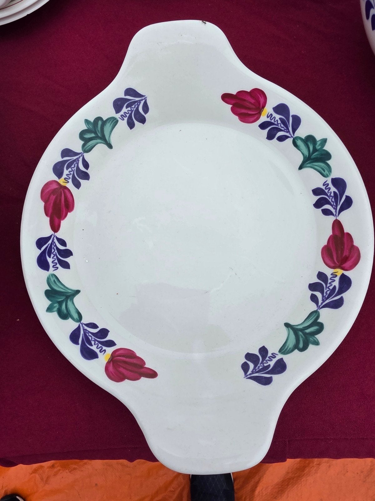 Decoratieve Ovenschaal met Bloemmotief, Ophalen of Verzenden