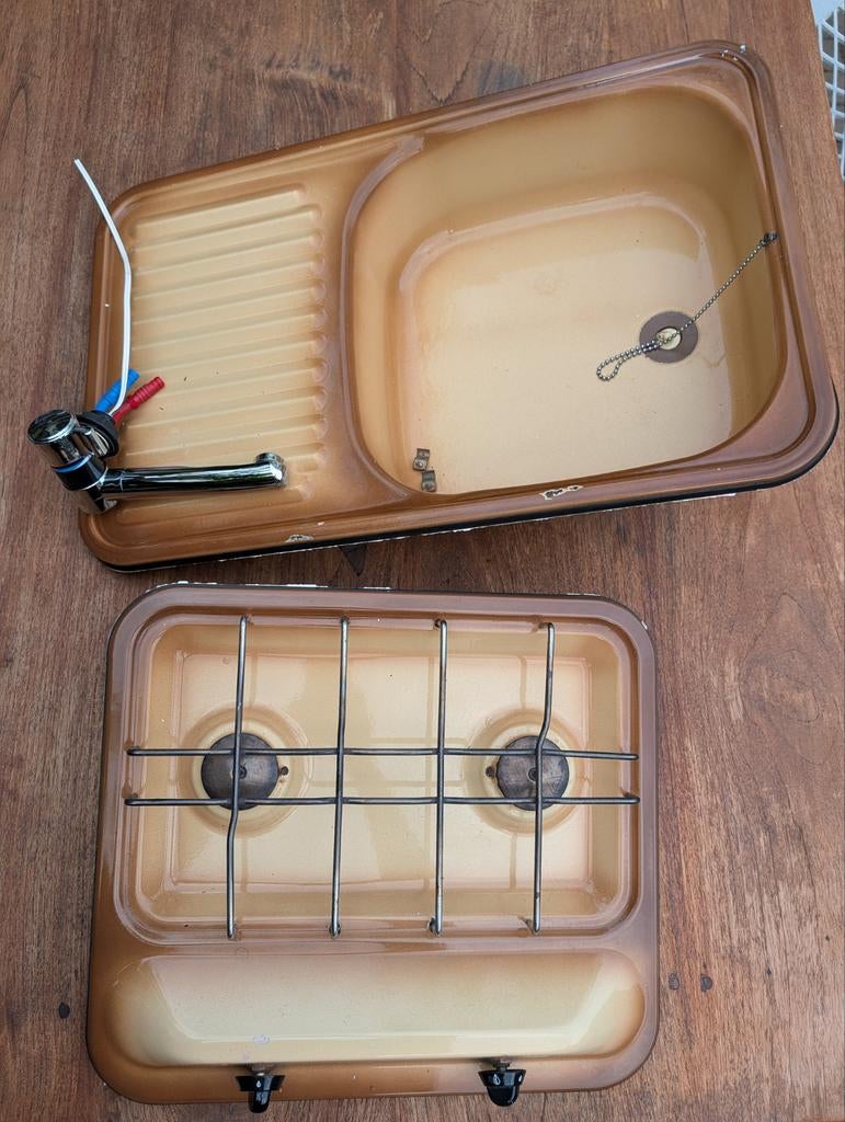 Smev gaskookplaat en wasbak retro vintage voor camper, Ophalen of Verzenden, Zo goed als nieuw