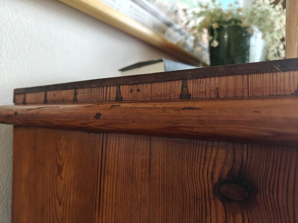 Antieke Zweedse ladekast, Ophalen, Gebruikt, 25 tot 50 cm, 100 tot 150 cm