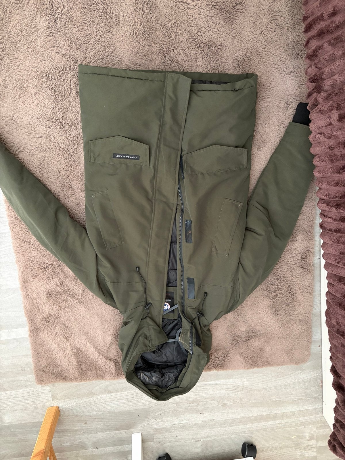 Canada Goose jas maat S met bontkraag - Zo goed als nieuw, Ophalen of Verzenden, Zo goed als nieuw, Maat 36 (S), Groen