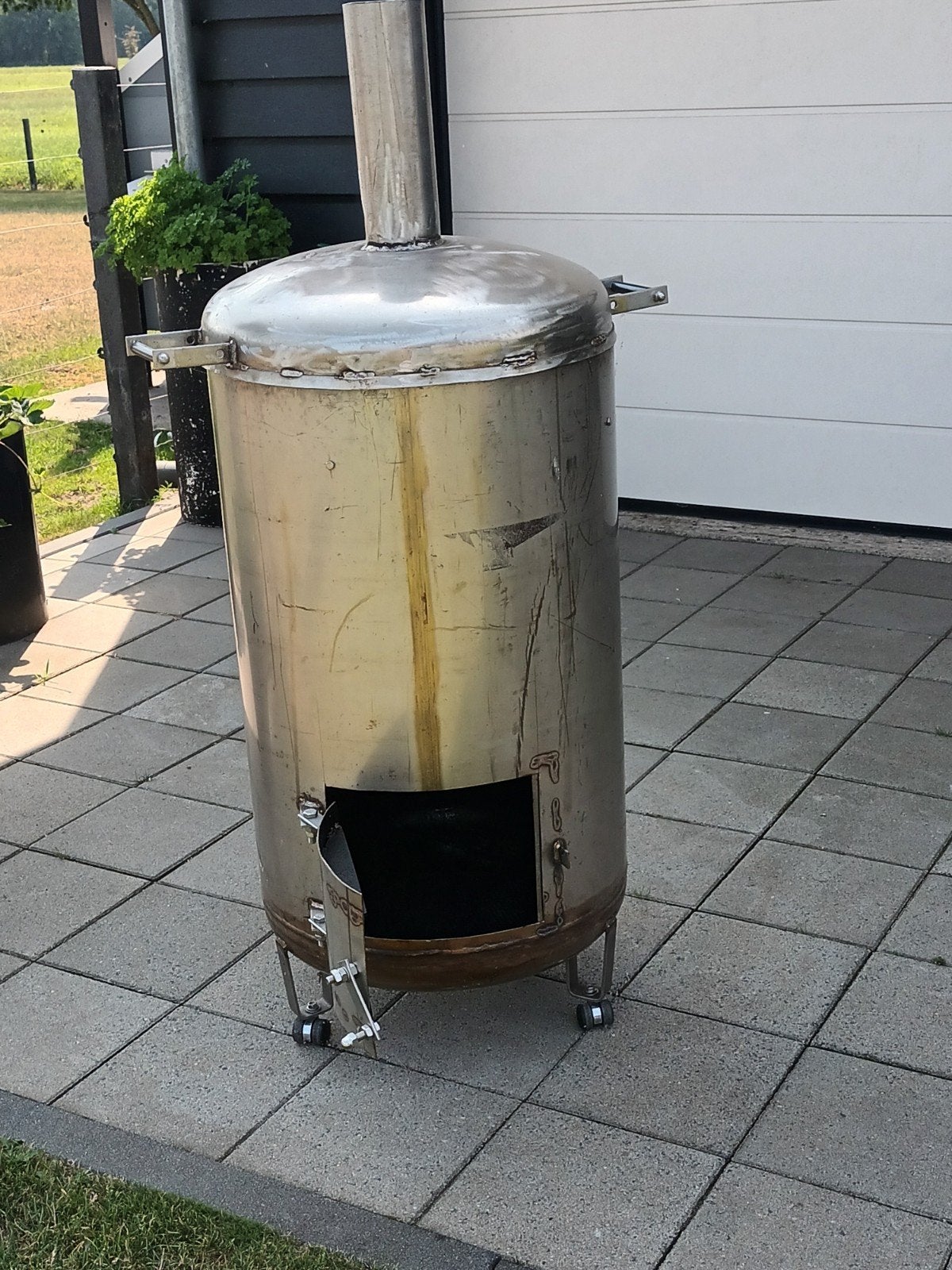 Terraskachel barbecue rvs, Ophalen