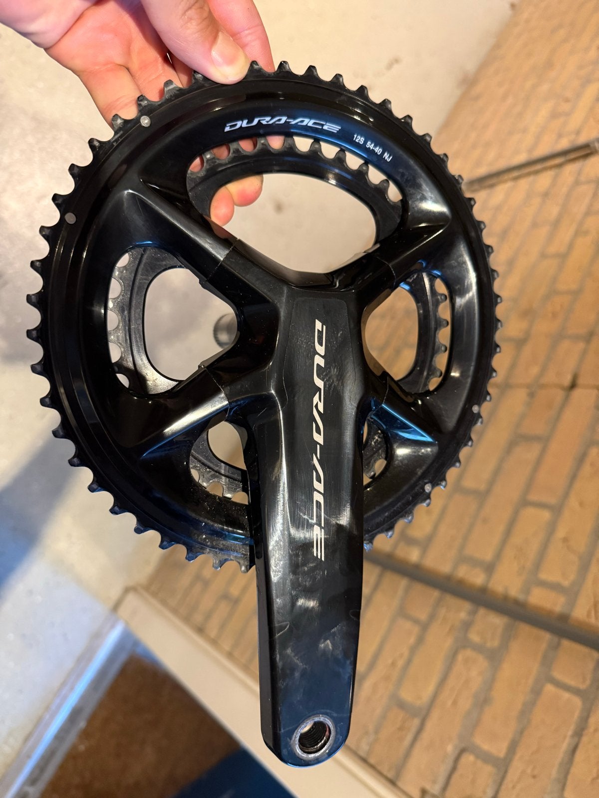 Dura-Ace Crankstel 12S 54-40T 172.5mm, Zo goed als nieuw, Aluminium, Racefiets, Ophalen