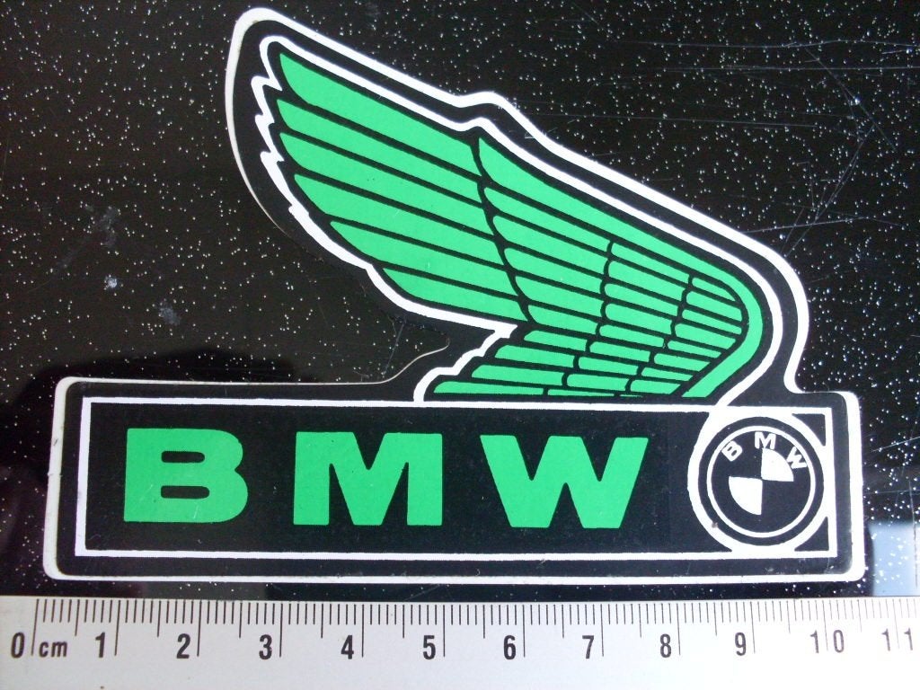 sticker BMW logo wings groen, Verzenden, Zo goed als nieuw, Auto of Motor