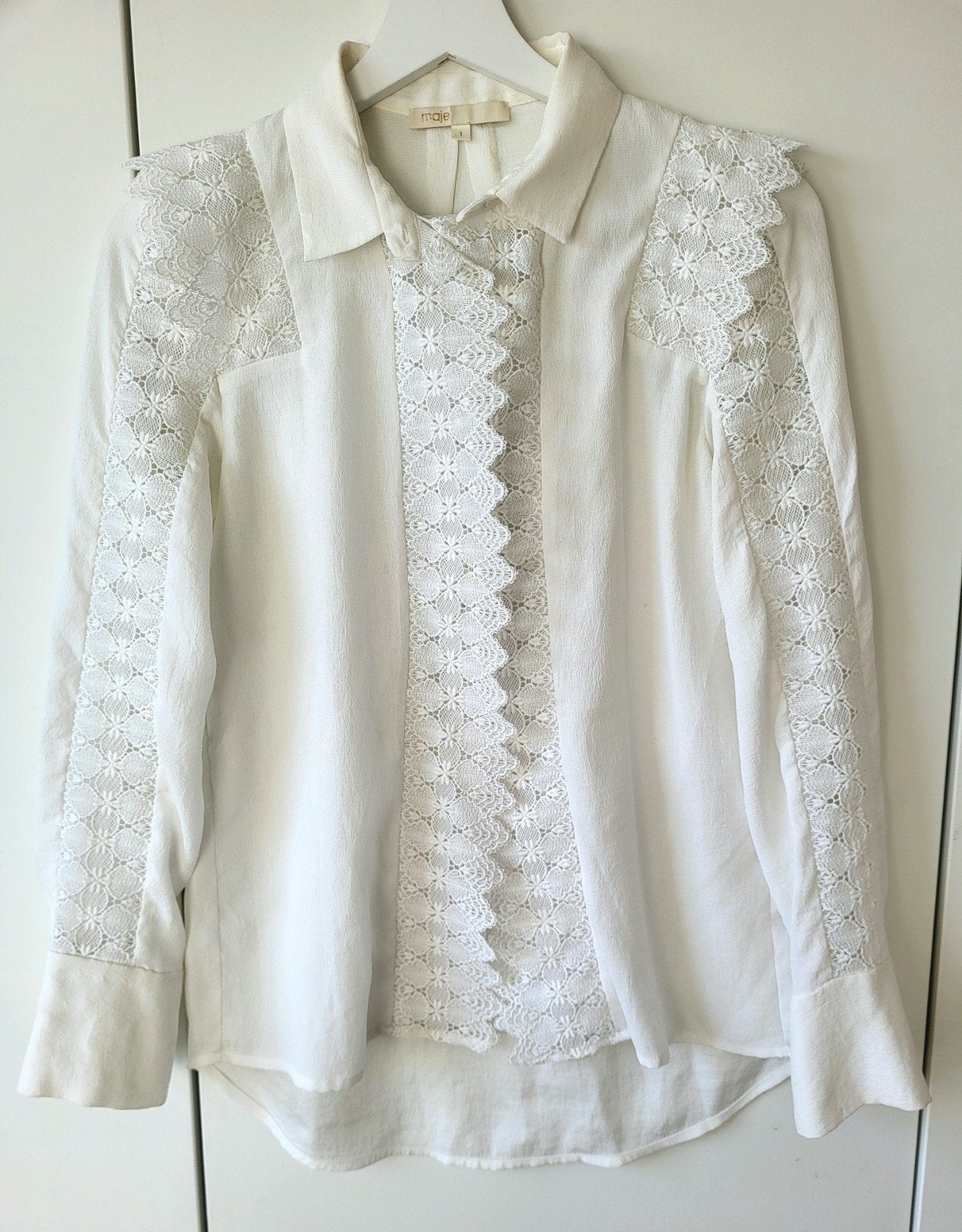 Maje blouse in maat 34/36 in topstaat, Overige kleuren, Ophalen of Verzenden, Zo goed als nieuw, Maat 34 (XS) of kleiner