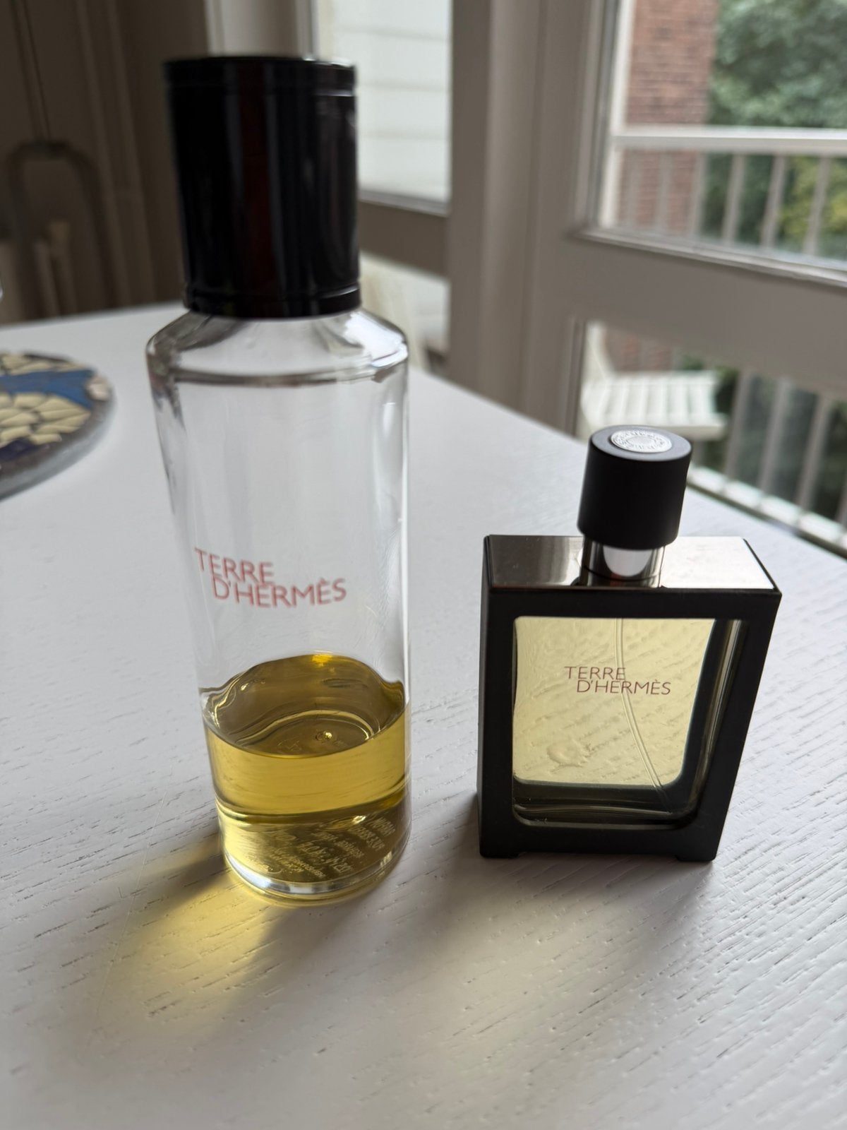 Hermès Terre d’Hermès PARFUM 30ml navulbaar +125ml navulling, Ophalen of Verzenden, Zo goed als nieuw, Parfumfles, Gevuld