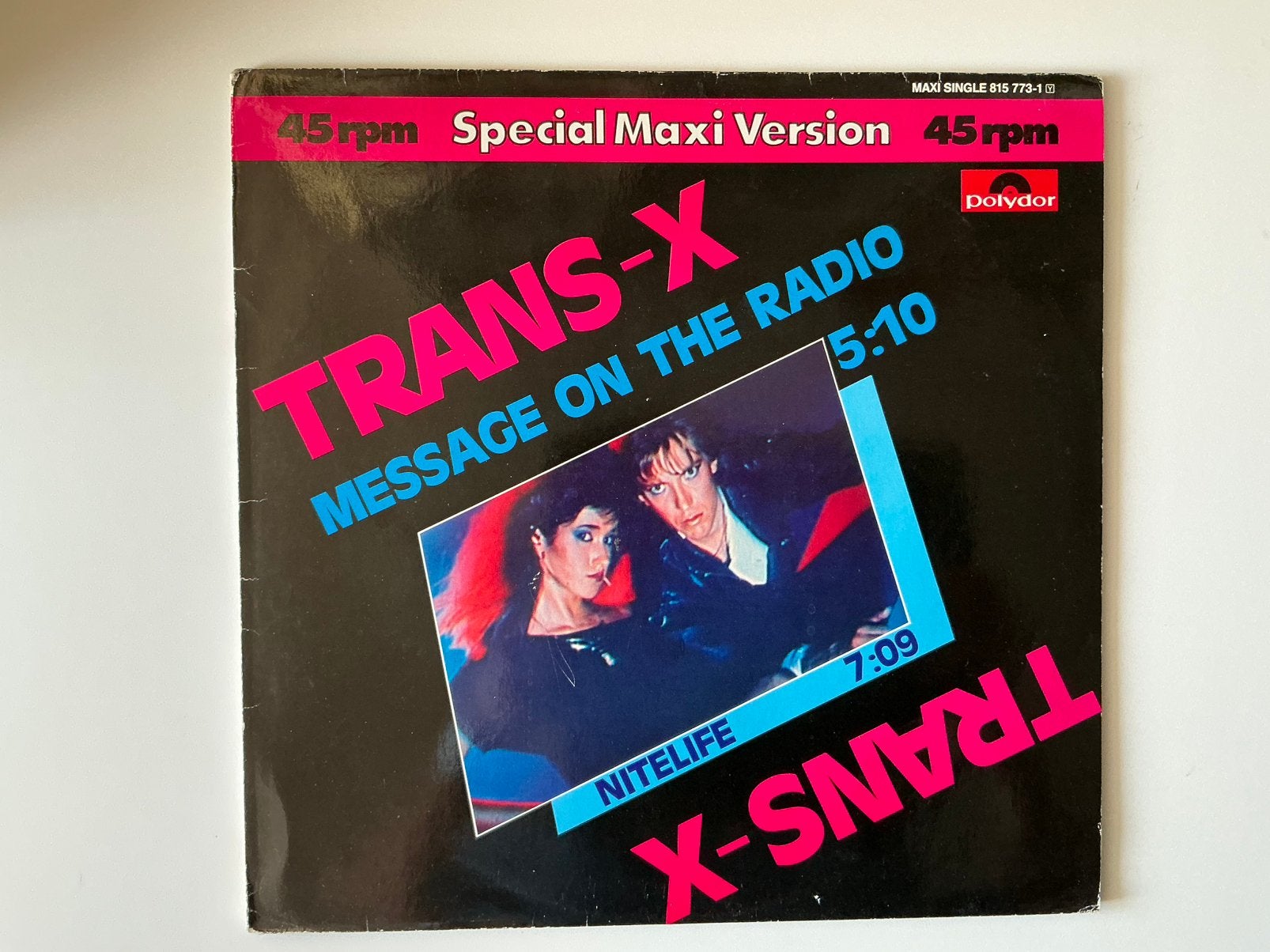 Trans-X – Message On The Radio 12” HI NRG disco, Gebruikt, Disco, 12 inch, Overige typen
