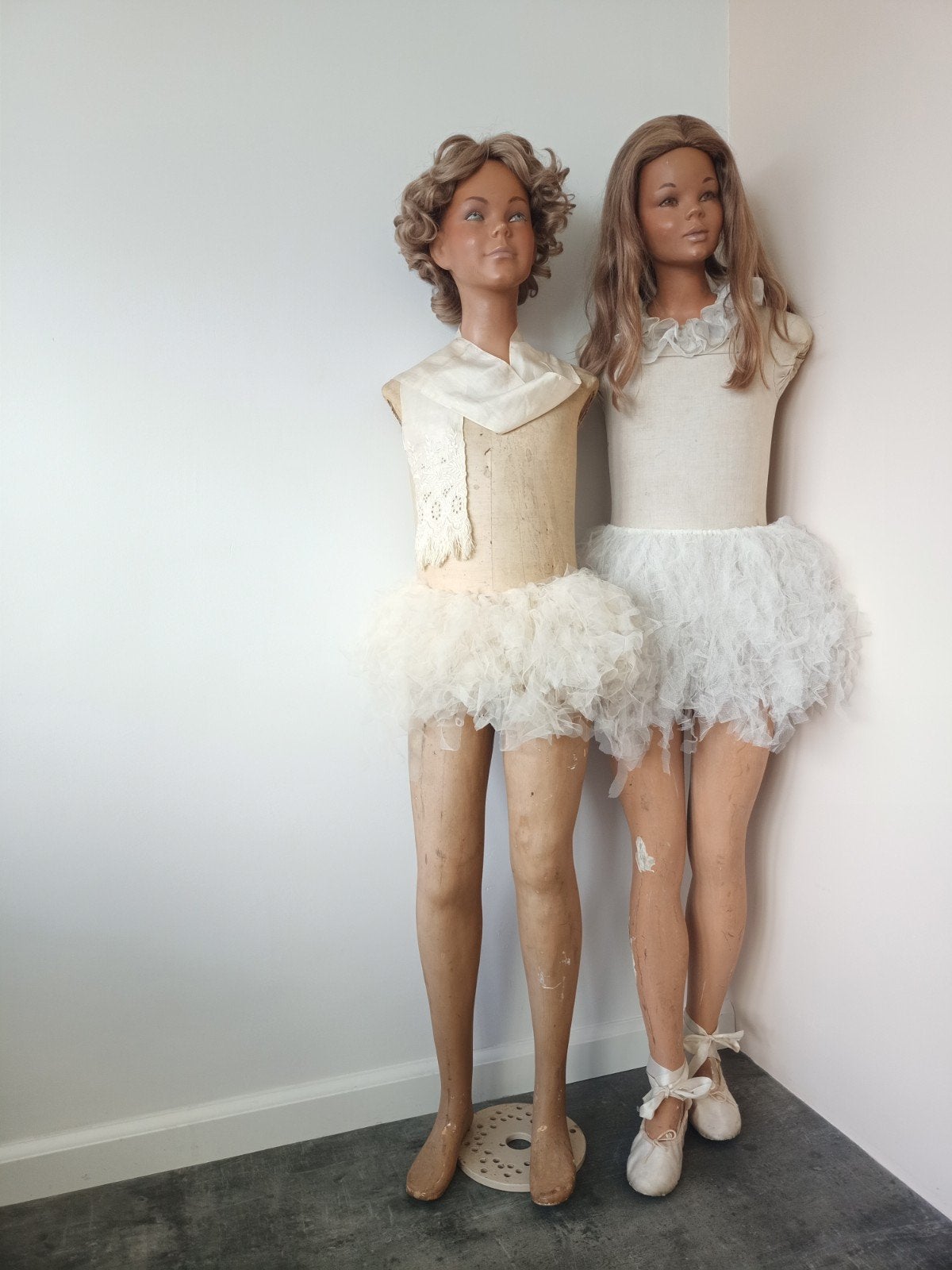 Etalagepop mannequins paspoppen papier mache uit Frankrijk., Ophalen, Zo goed als nieuw, Maat 46/48 (XL) of groter