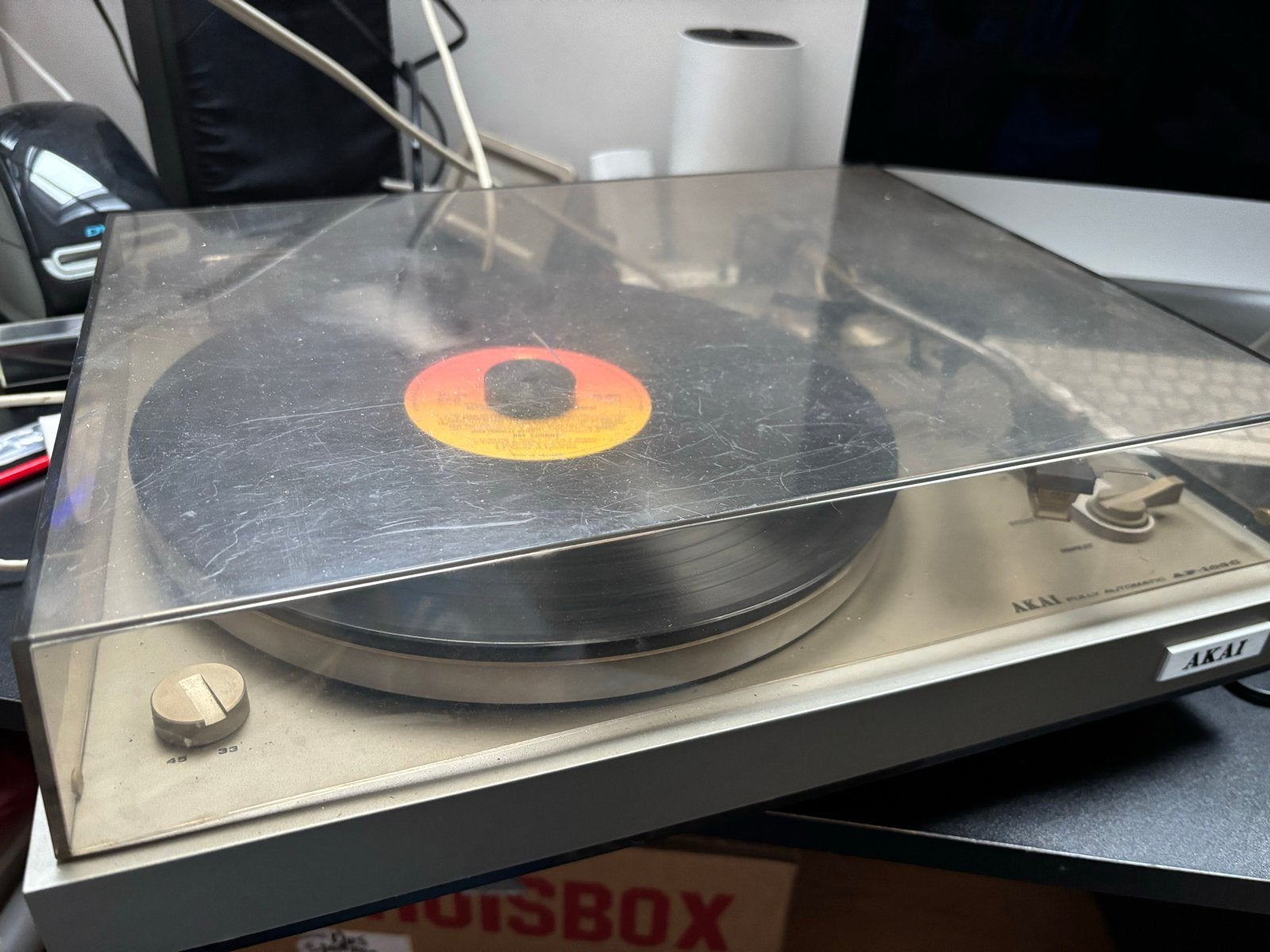 Akai AP-103C Volautomatische Platenspeler, Gebruikt, Automatisch, Ophalen of Verzenden, Platenspeler