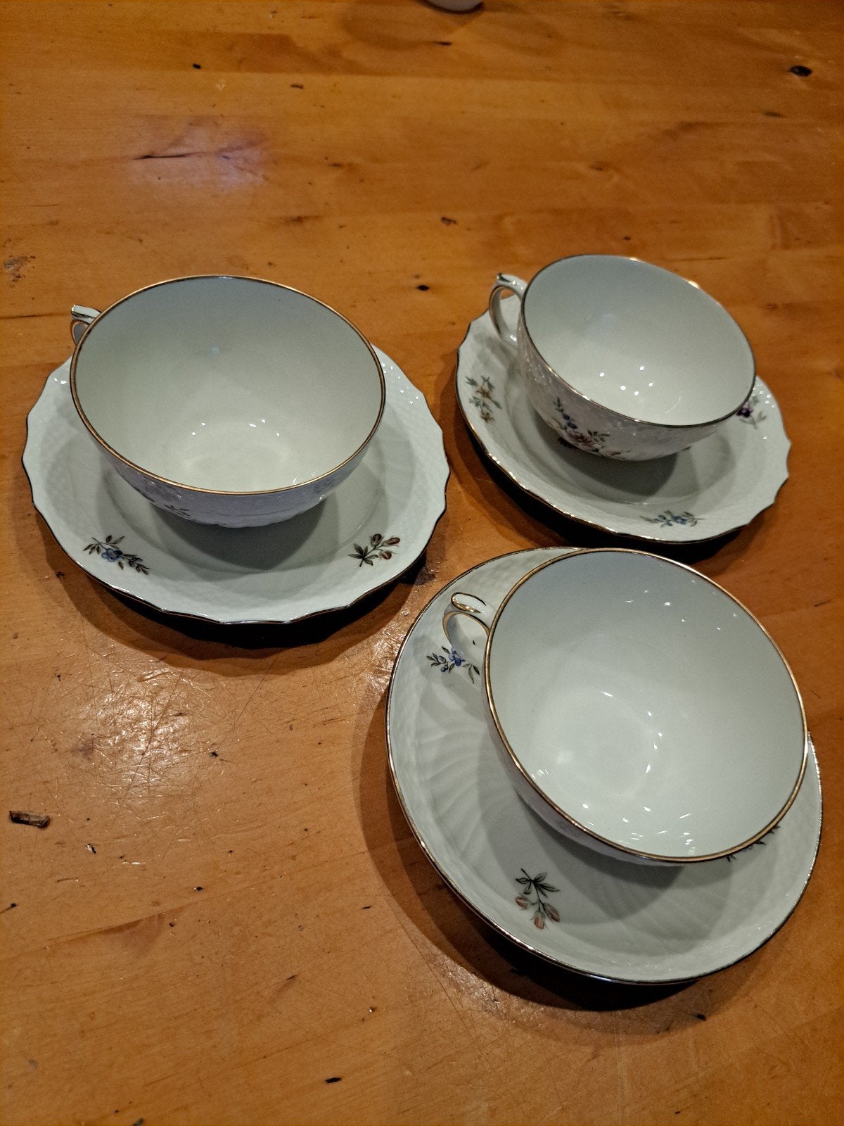 Vintage Royal Copenhagen Kop en Schotel Sets -3  2 lepels, Ophalen