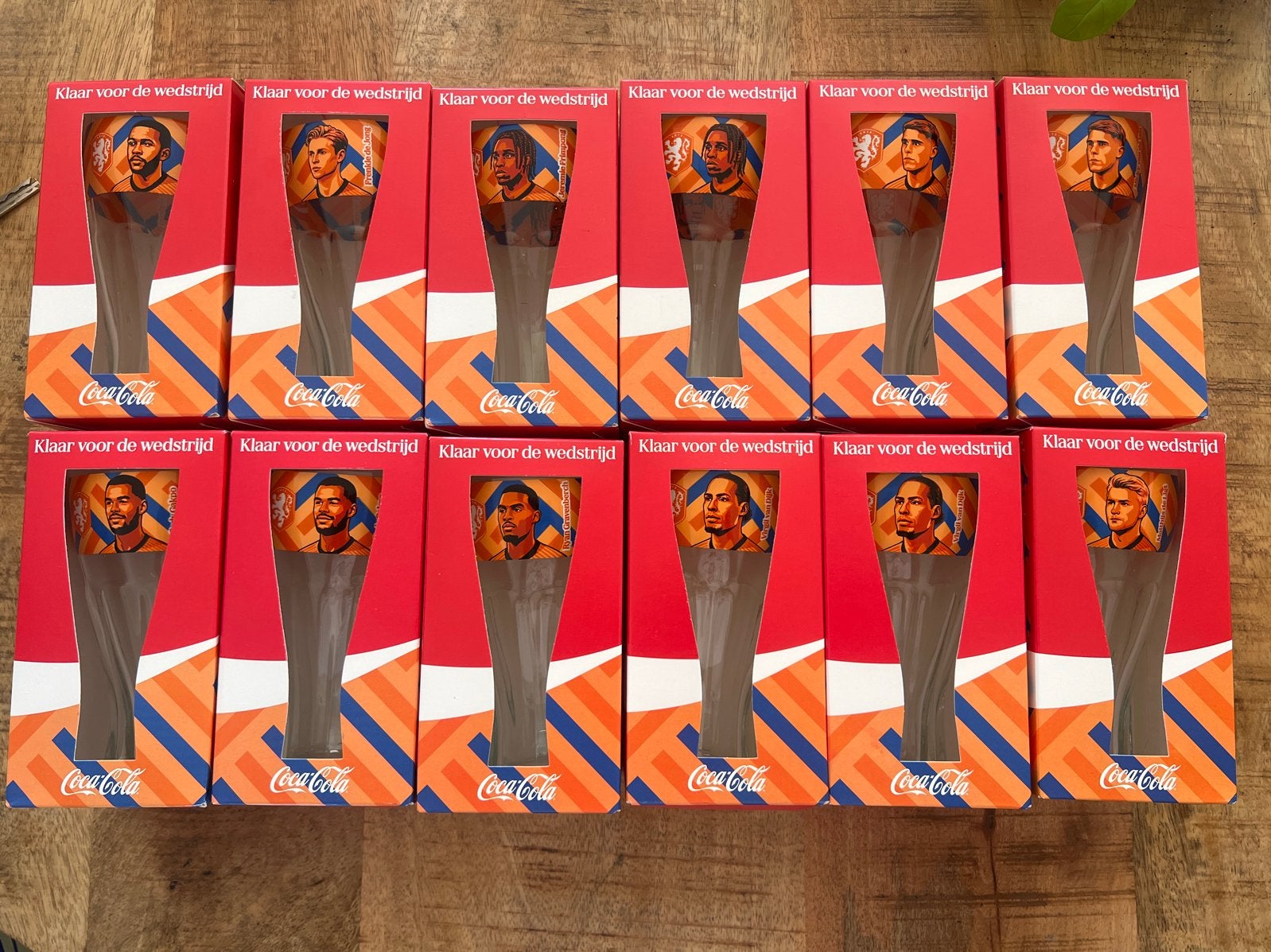 Coca-Cola Glazen WK Voetbal Oranje Spelers (12 stuks), Verzamelen, Ophalen of Verzenden, Nieuw