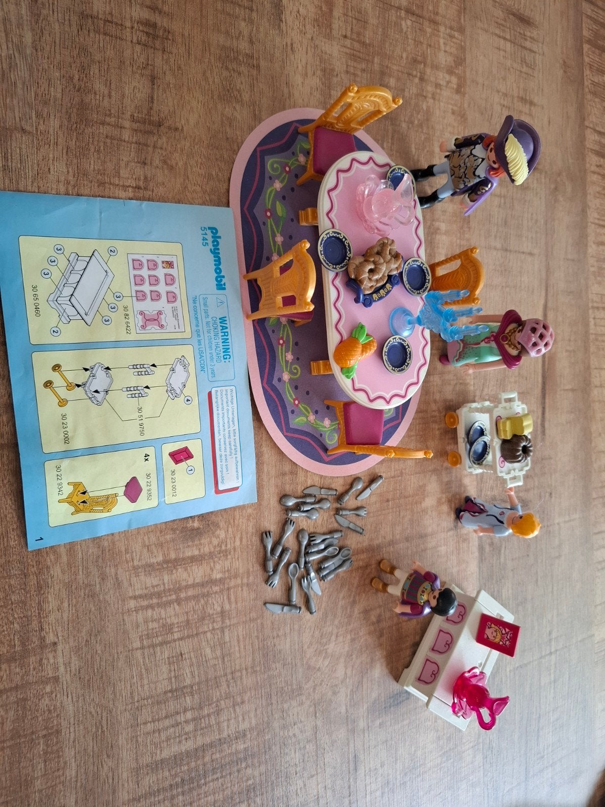 Playmobil 5145 Eetzaal met Servies en Figuren, Gebruikt, Complete set, Overige typen, Ophalen of Verzenden