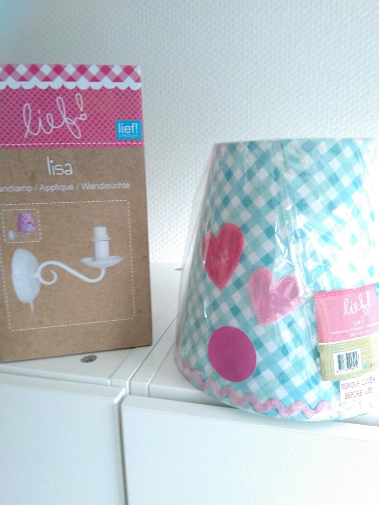 Lief! wandlamp Lisa met lampenkap  NIEUW, Ophalen of Verzenden, Nieuw, Wanddecoratie