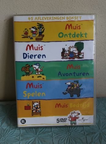 Muis - 5 dvd boxset - 45 afleveringen, Alle leeftijden, Boxset, Ophalen of Verzenden, Zo goed als nieuw