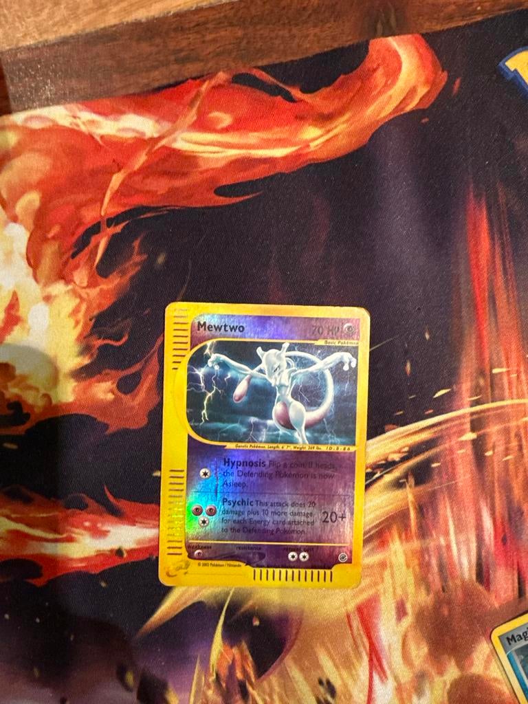 Mewtwo 20/165 Pokemon Expedition Holo Rare, Ophalen, Zo goed als nieuw, Losse kaart, Foil