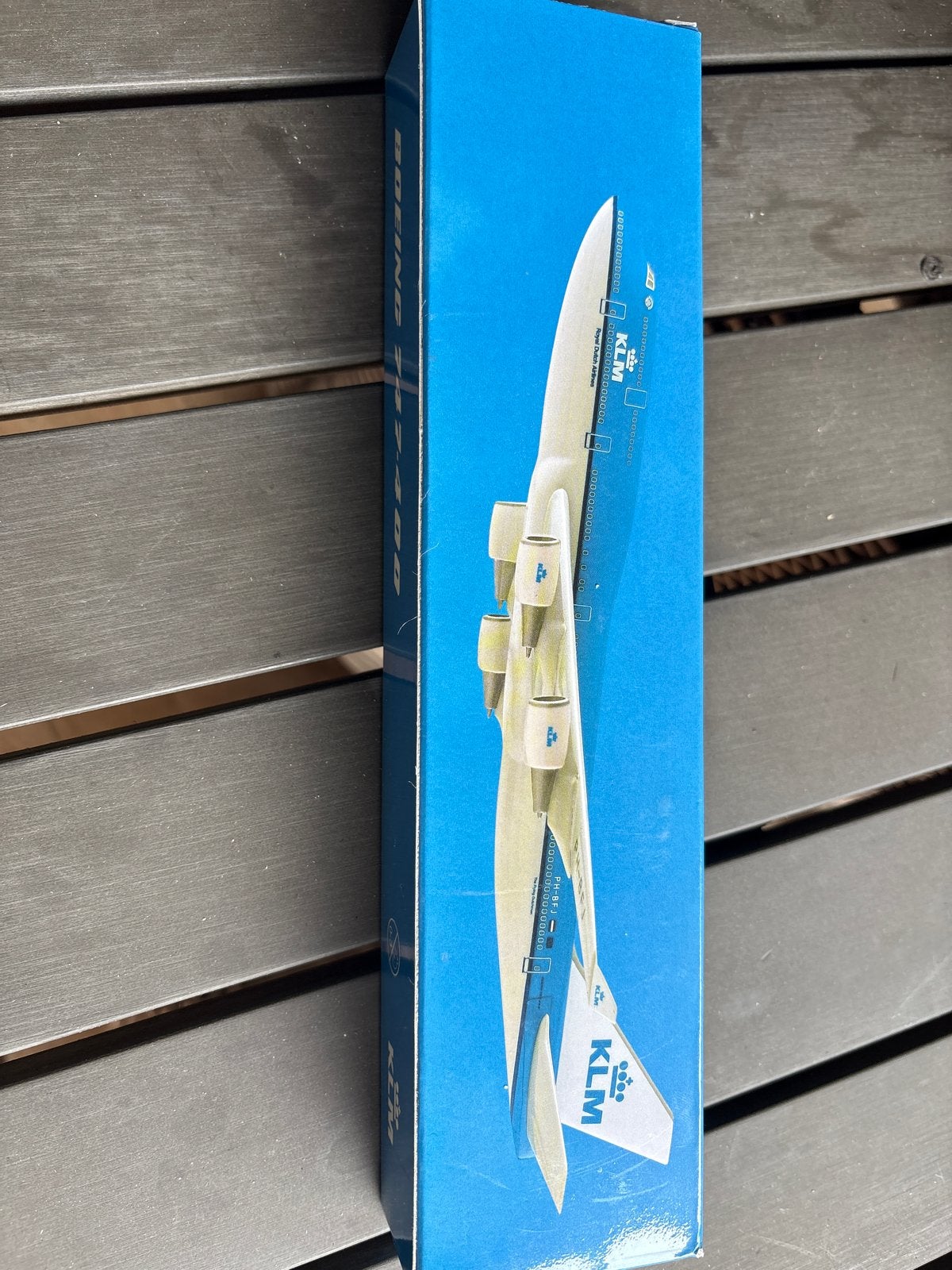 KLM Boeing 747-400 schaalmodel in doos, Overige merken, 1:200 of kleiner, Nieuw, Ophalen of Verzenden
