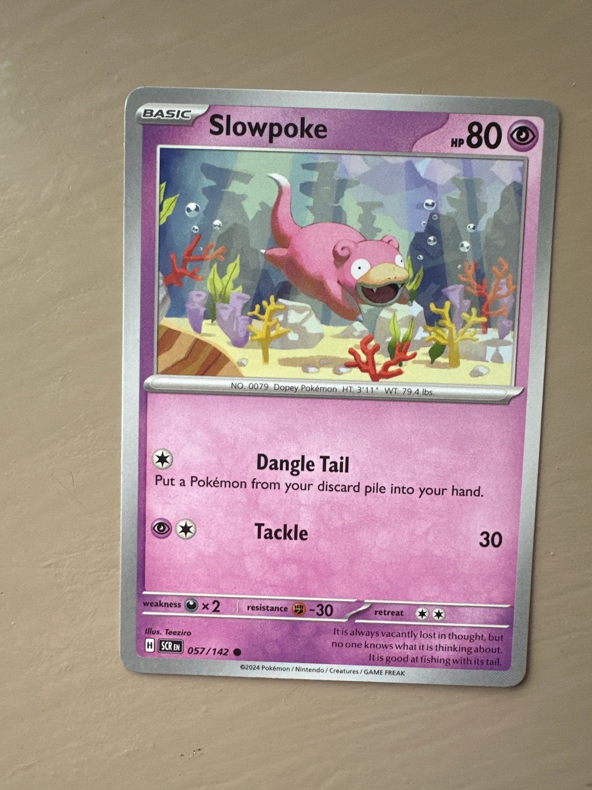 Pokémon Kaart: Slowpoke (057/142) - Nieuwstaat, Ophalen of Verzenden, Nieuw, Losse kaart