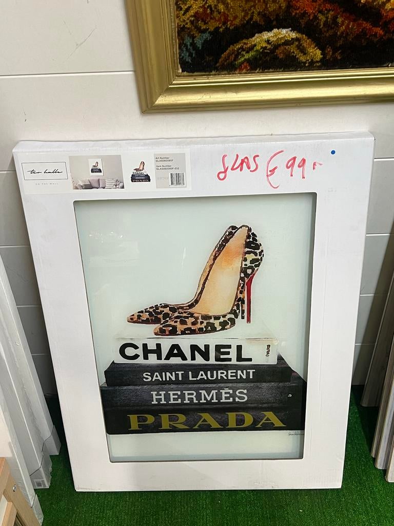 Nieuw Schilderij Chanel Saint Laurent Hermes Prada, Ophalen of Verzenden, Nieuw, Schilderij, 50 tot 75 cm