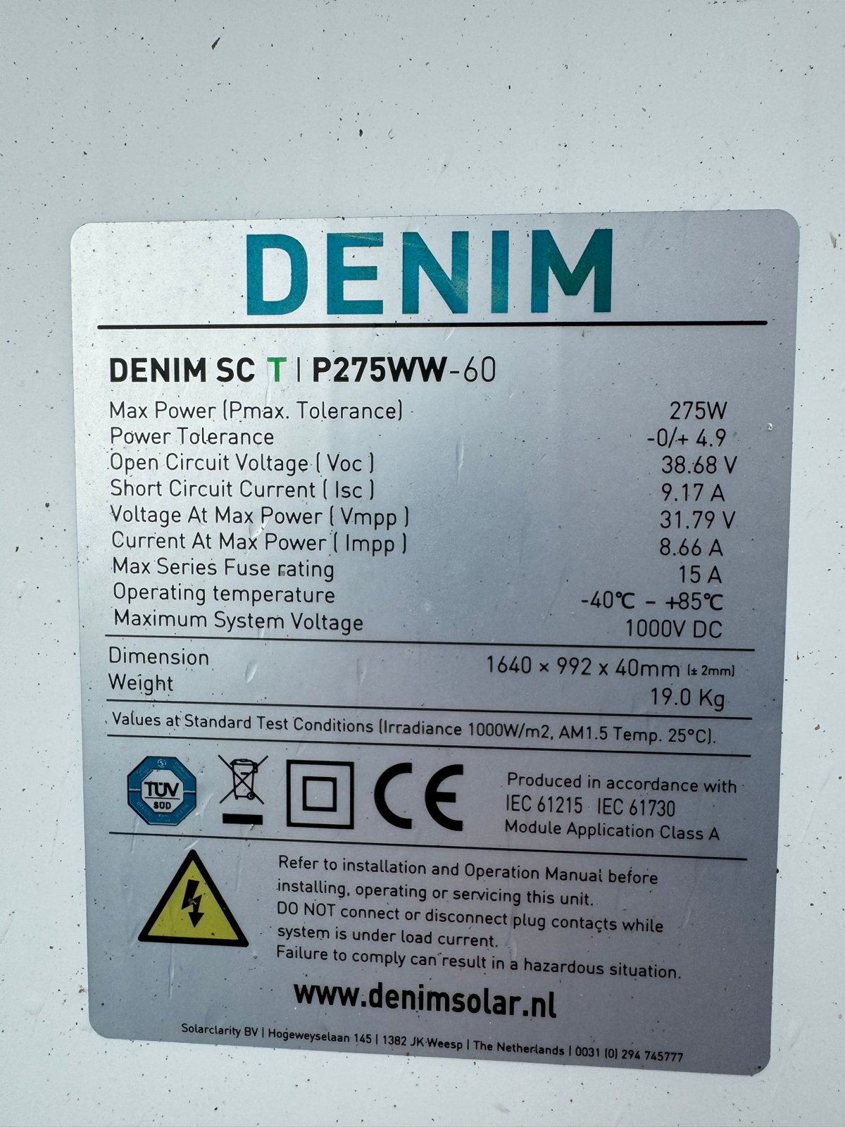 ≥ Denim Zonnepaneel 275W met Solax Power X1 Omvormer — Elektra en