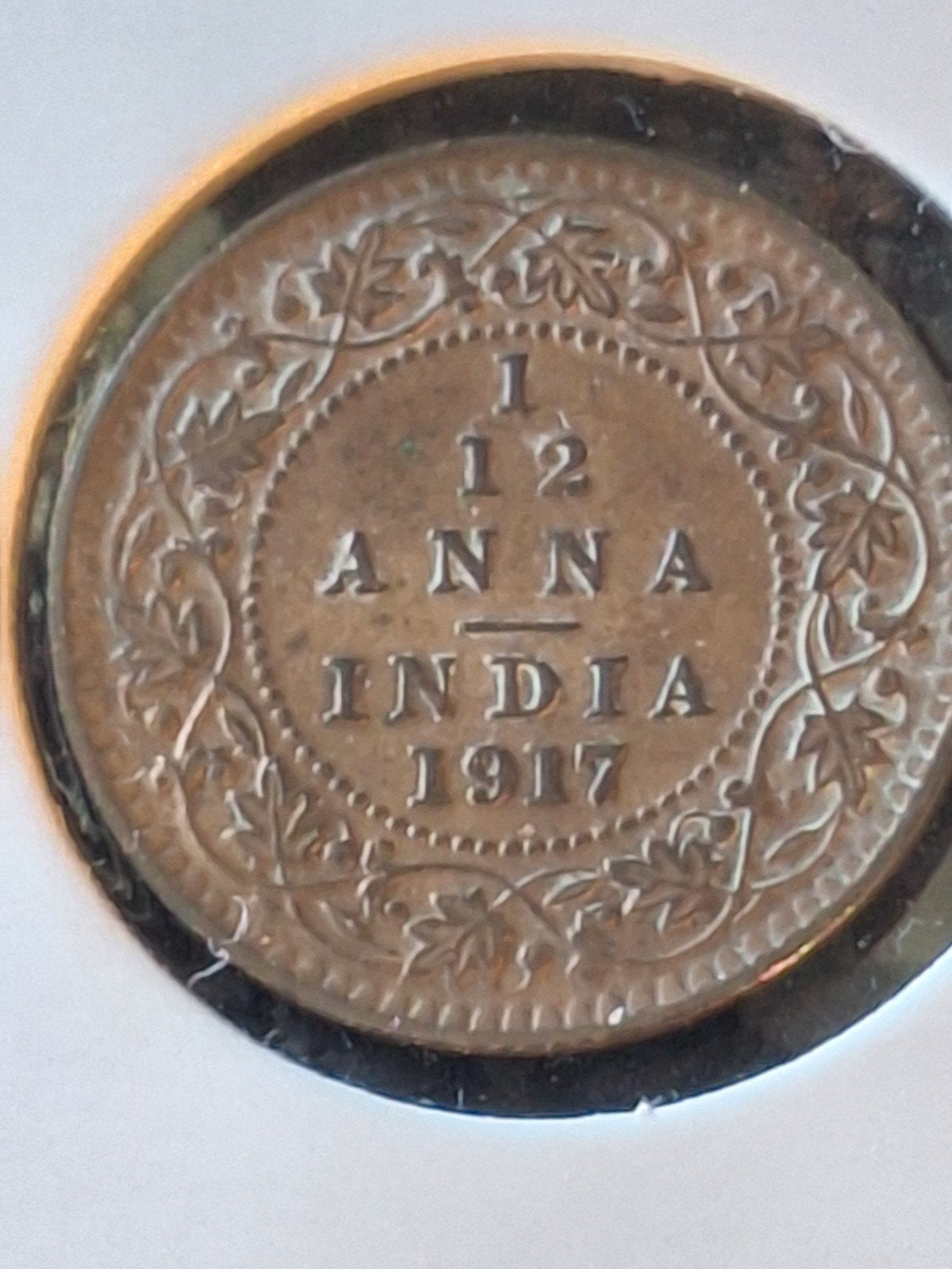 BRITISH INDIË 1/12 Anna 2917 (#209), Postzegels en Munten, Ophalen of Verzenden, Zuid-Azië, Losse munt