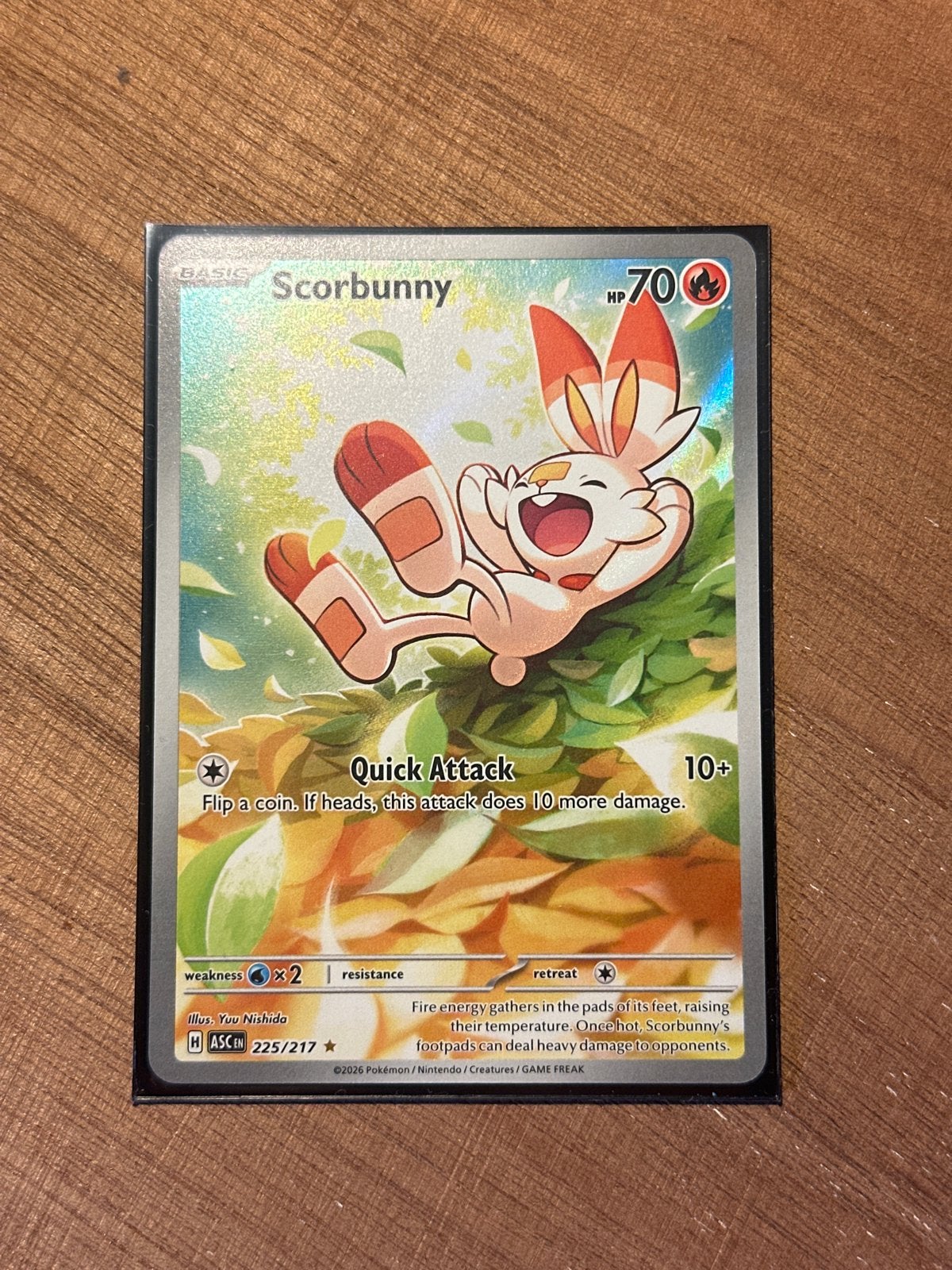 Scorbunny Pokémon Kaart - Nieuwstaat & Gesleeved (225/217), Hobby en Vrije tijd, Verzamelkaartspellen | Pokémon, Ophalen of Verzenden