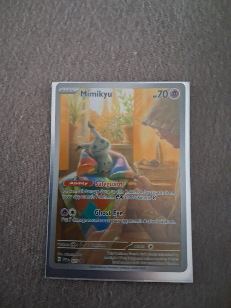 Mimikyu Pokemon Kaart - Zeldzaam en in Topconditie, Ophalen, Zo goed als nieuw, Losse kaart