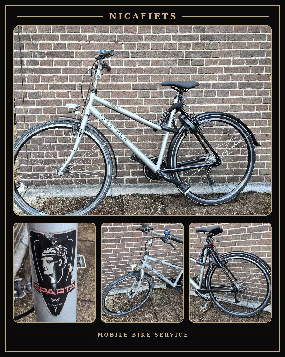 refurbished stadsfiets/trekking, Fietsen en Brommers, Fietsaccessoires | Fietsverlichting, Ophalen, Gebruikt, Geen, Geen