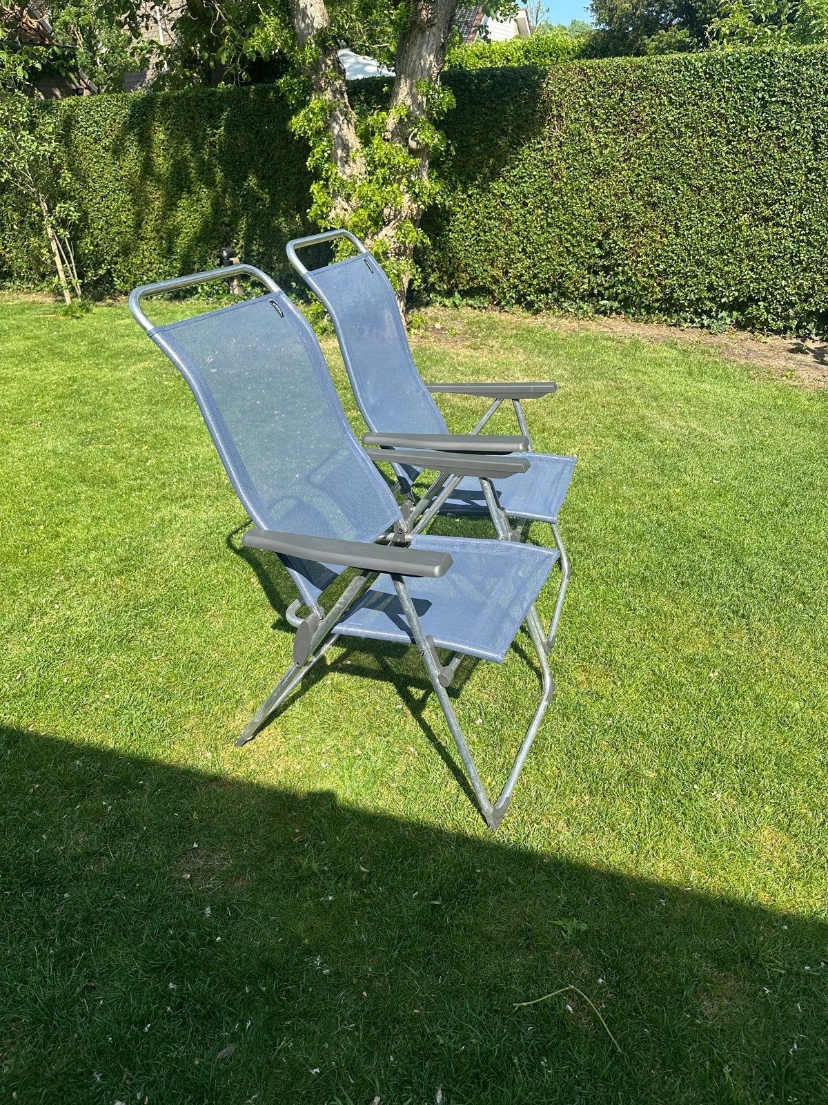 2x Lafuma Mobilier camping stoel - verstelbaar en inklapbaar, Caravans en Kamperen, Kampeermeubelen, Ophalen, Zo goed als nieuw