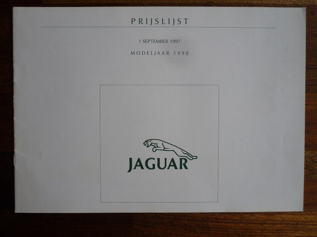 Jaguar Prijslijst (1998), Verzenden, Nieuw, Overige merken