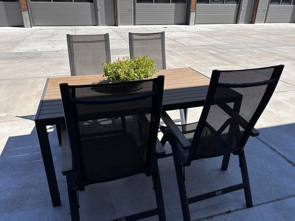 Mooie tuinset met verstelbare stoelen, Tuin en Terras, Tuinsets en Loungesets, Gebruikt, ., Ophalen of Verzenden, .
