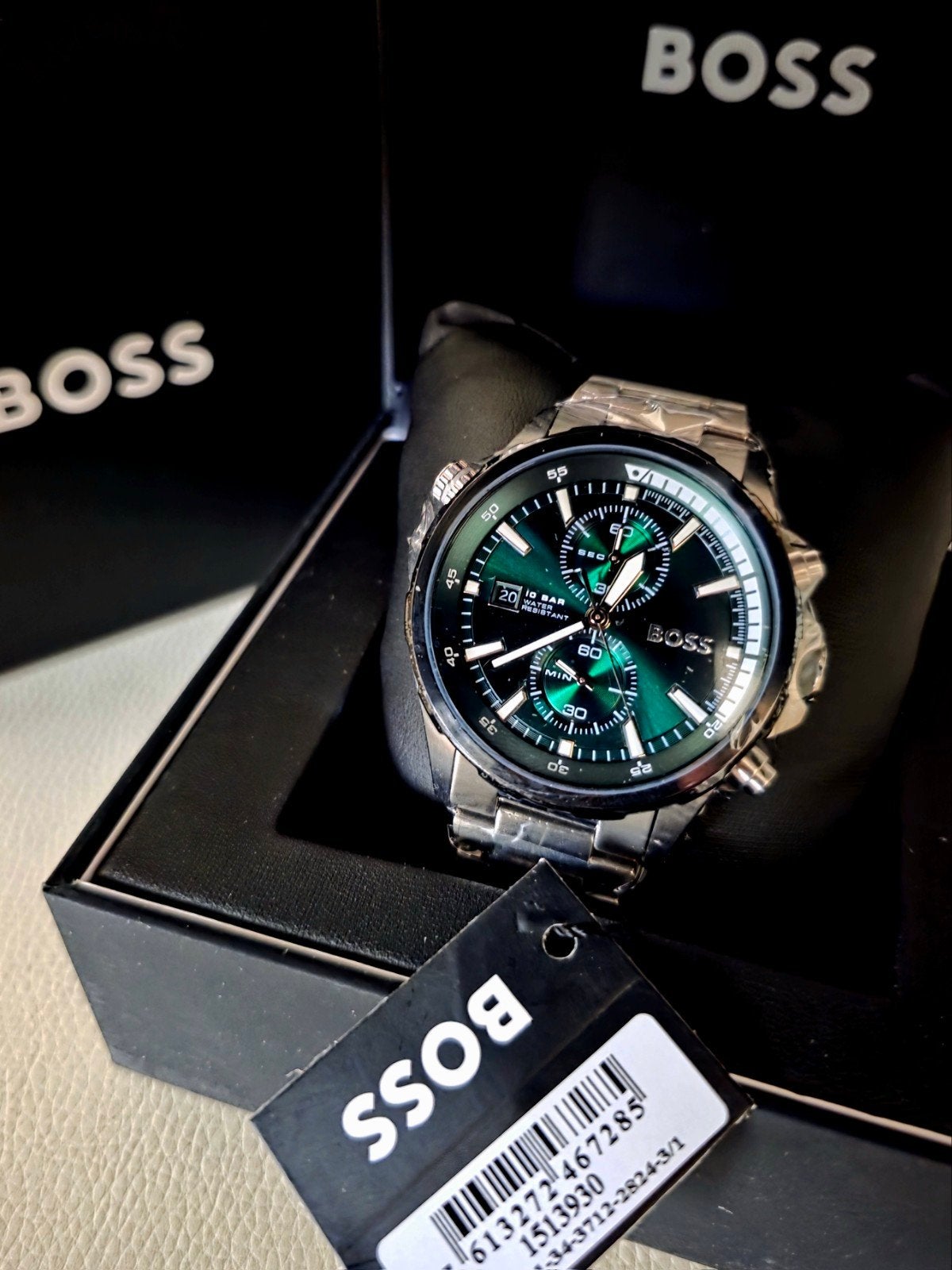 Originele Hugo Boss HB1513930 GLOBETROTTER  NIEUW  46MM, Overige merken, Staal, Polshorloge, Nieuw