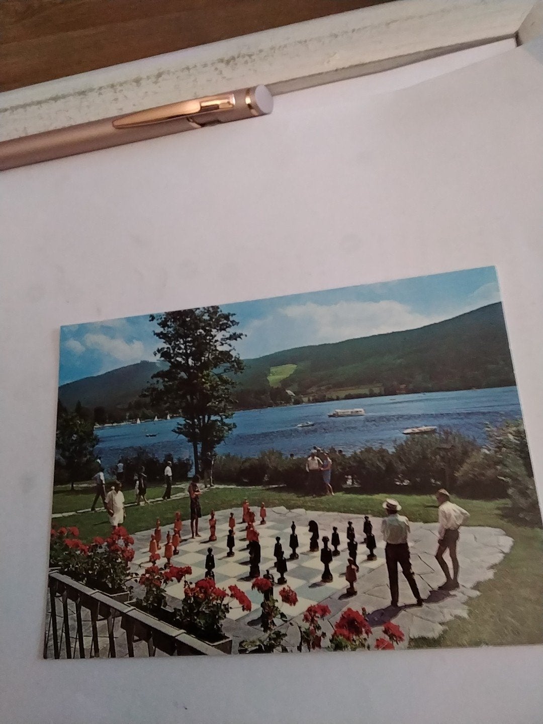 Ansichtkaart Titisee Zwarte Woud - Groot schaakspel, Ophalen of Verzenden