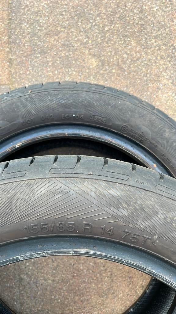 Zomerbanden 155/65 R14 75T met 7.0mm profiel, Auto-onderdelen, Banden en Velgen, Ophalen, 14 inch, Gebruikt, 155 mm