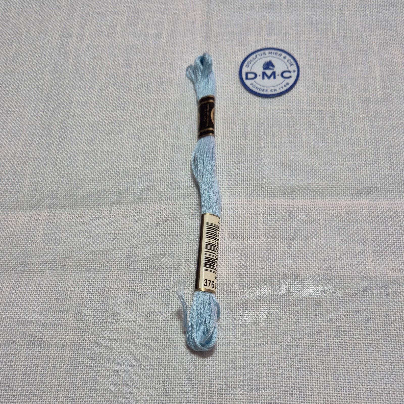 DMC mouline, blauw 3761, Ophalen of Verzenden, 68314 ILLZACH Cedex FRANCE, Borduurgaren of Zijde, DMC