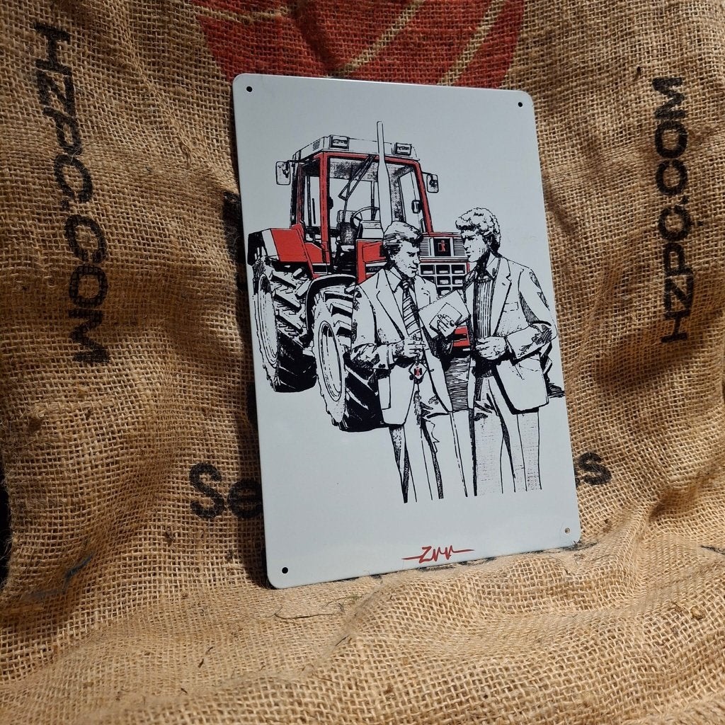 International Harvester Handel - Metalen bord, Metaal, 30 cm, 20 cm, Meerkleurig
